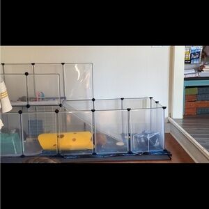 Small Pets Bedding Fleece Blanket - Blue Galaxy Print- Guinea pig cage liner